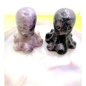 Gemstone Octopus Carving - Only Garnet Available